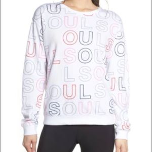 SoulCycle colorful logo white sweatshirt XL